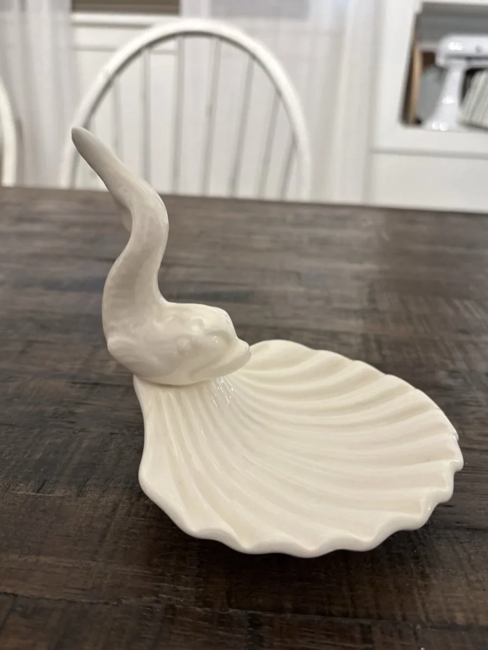 Vintage HOLLAND MOLD Ceramic Koi Fish Shell Soap Trinket Dish MCM